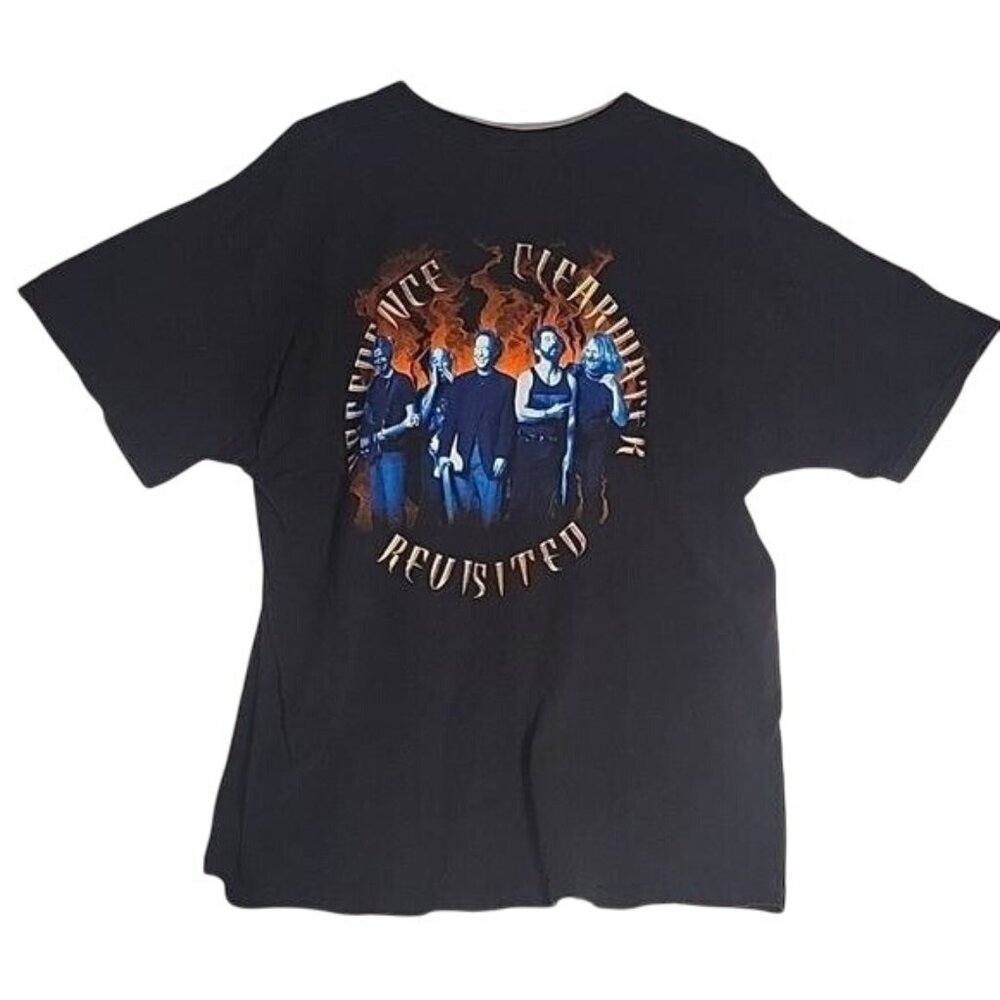 Creedence Clearwater Revisited Band Tee‎ Black Graphic T-Shirt